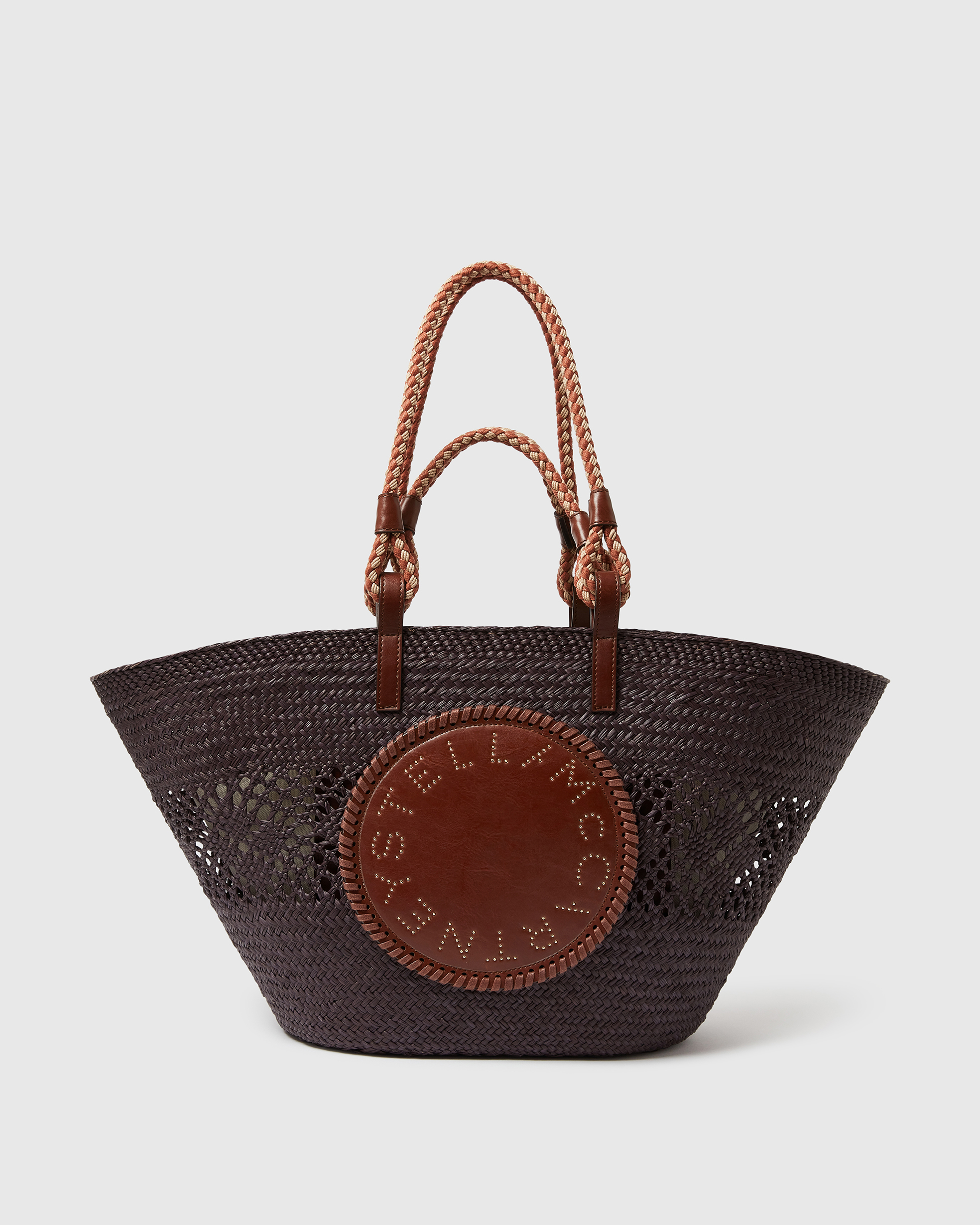 Logo Large Rope Basket Bag-Black-medium